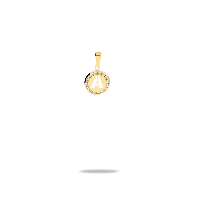 18k gold charm TINY LETTER