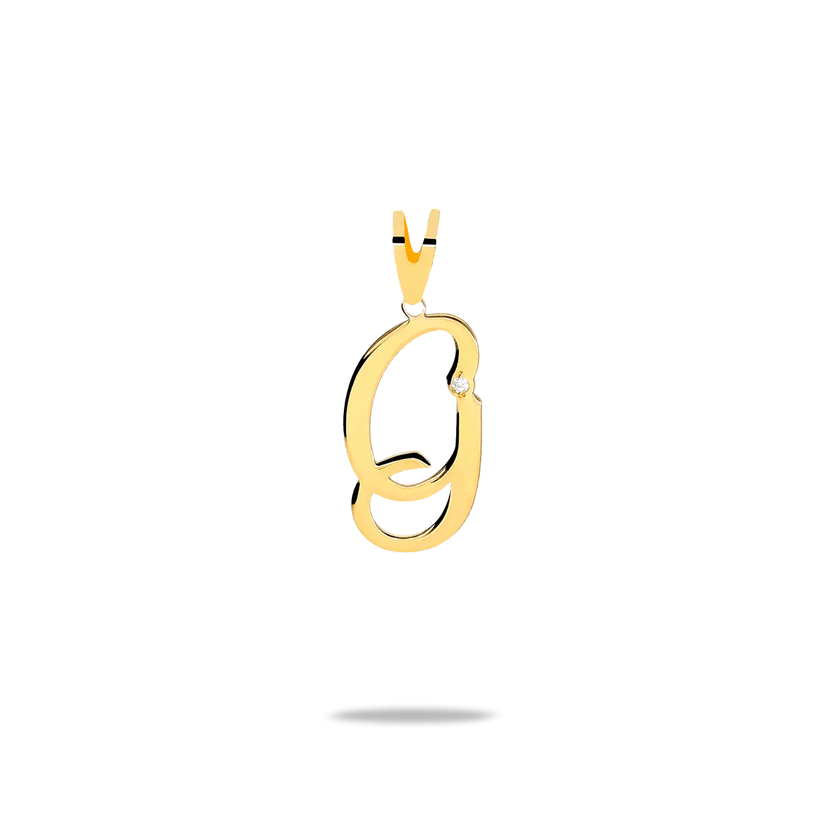 18k gold charm MY INITIAL