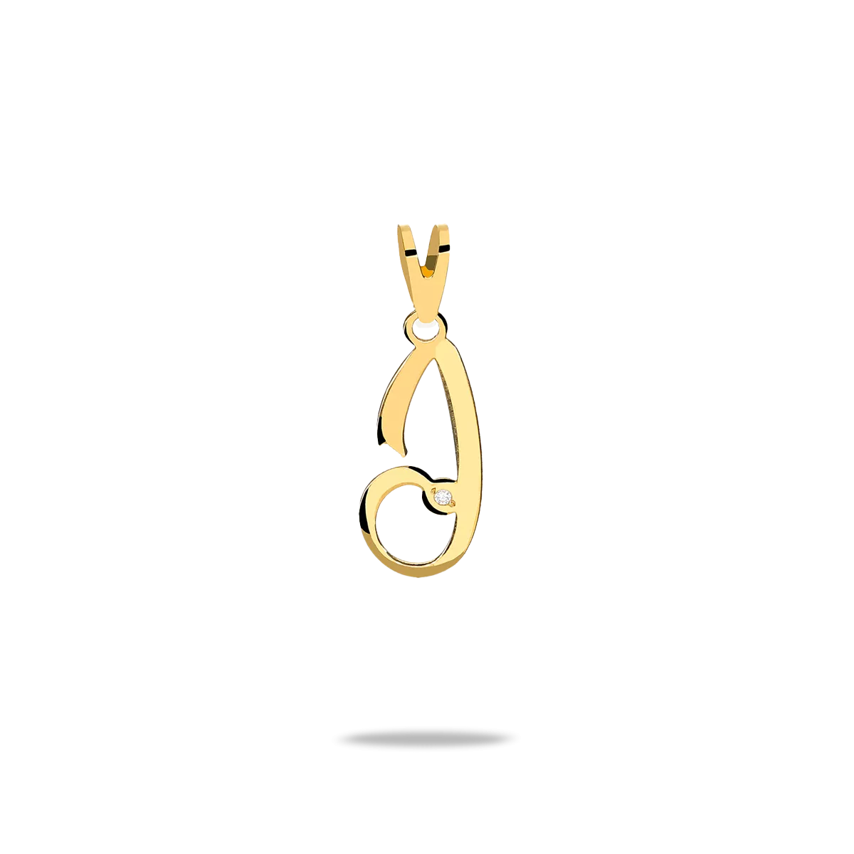 18k gold charm MY INITIAL