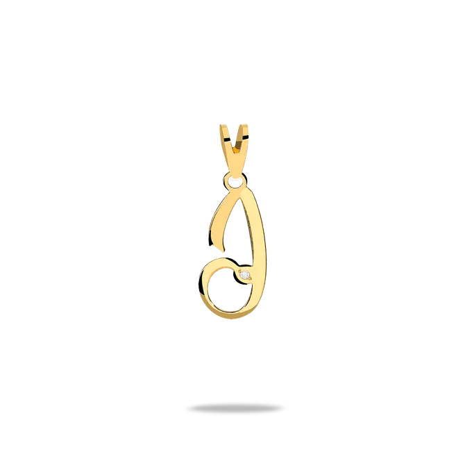 18k gold charm MY INITIAL