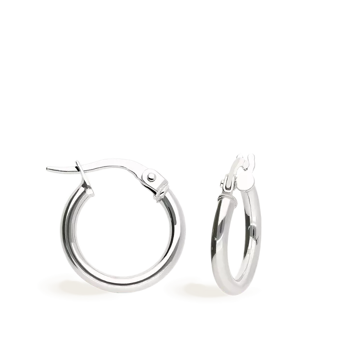 18k white gold hoop earrings  PERPETUAL