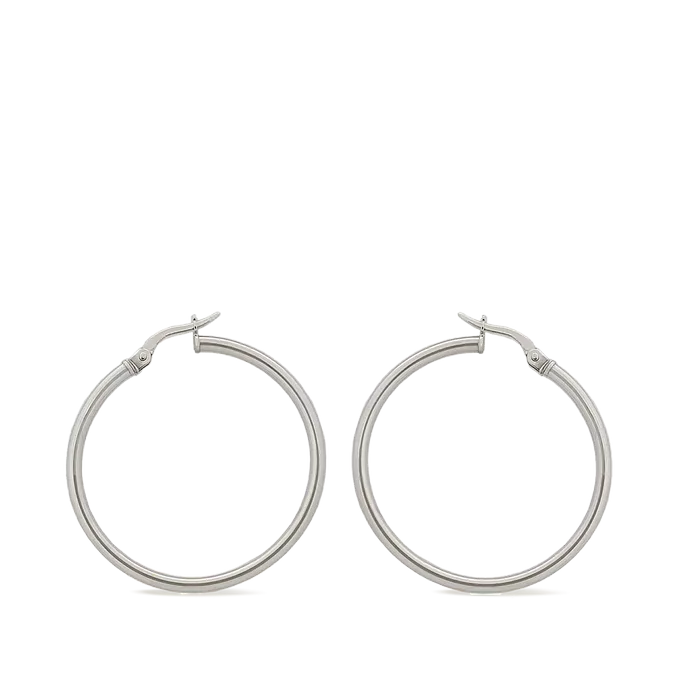 18k white gold hoop earrings PERPETUAL