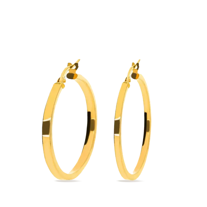 18k gold hoop earrings CONTINUOUS