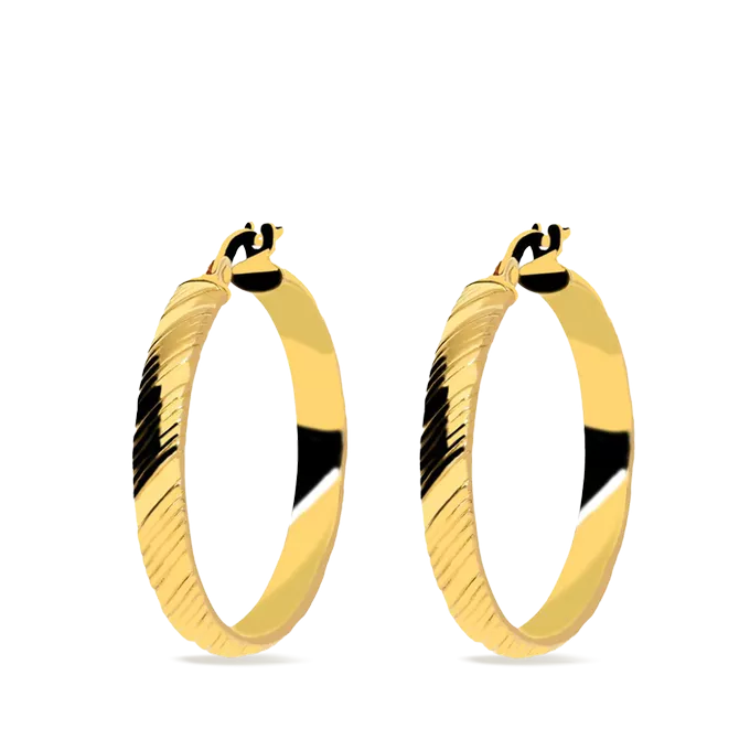 18k gold hoop earrings