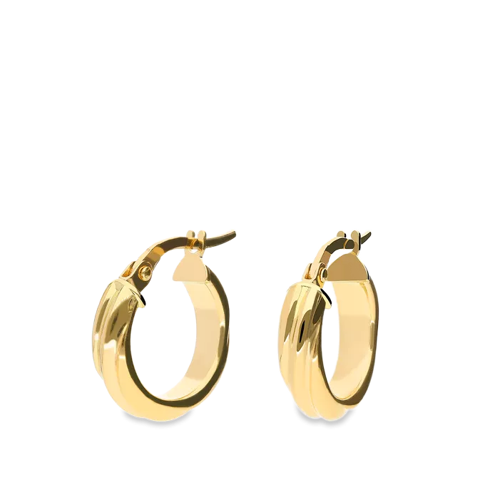 18k gold hoop earrings