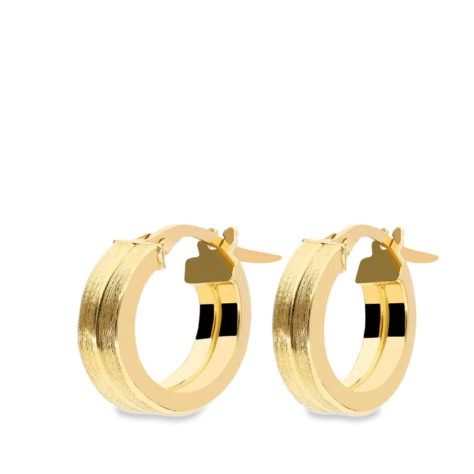 18k gold hoop earrings