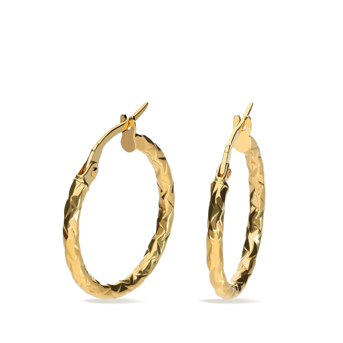 18k gold hoop earrings