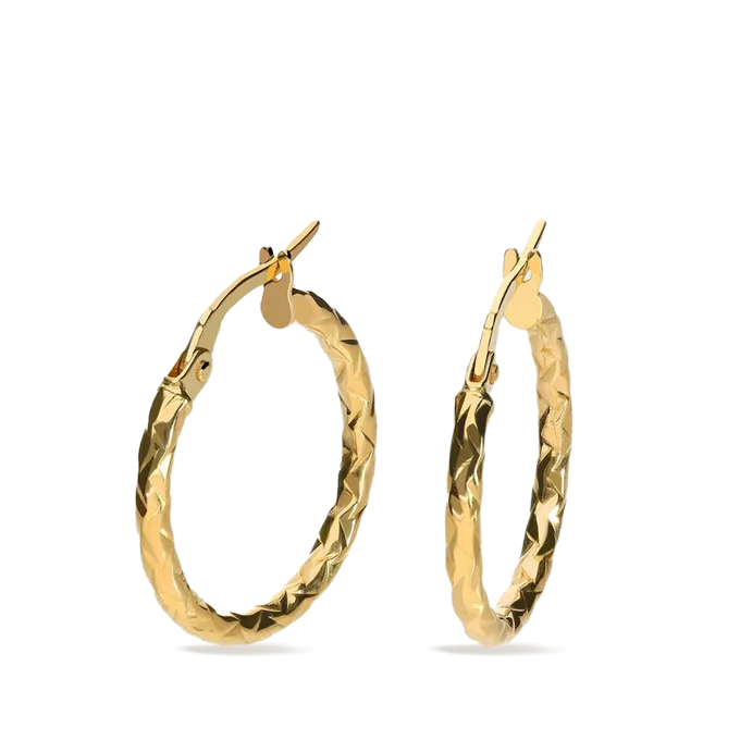 18k gold hoop earrings