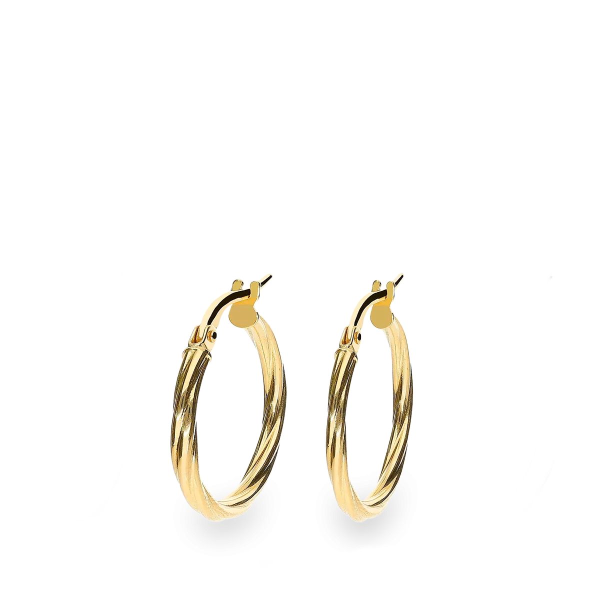 18k gold hoop earrings TWIST