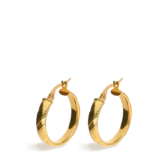 18k gold hoop earrings