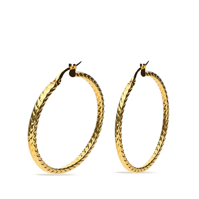 18k gold hoop earrings