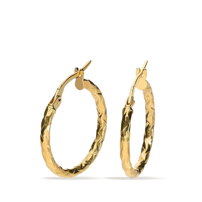 18k gold hoop earrings