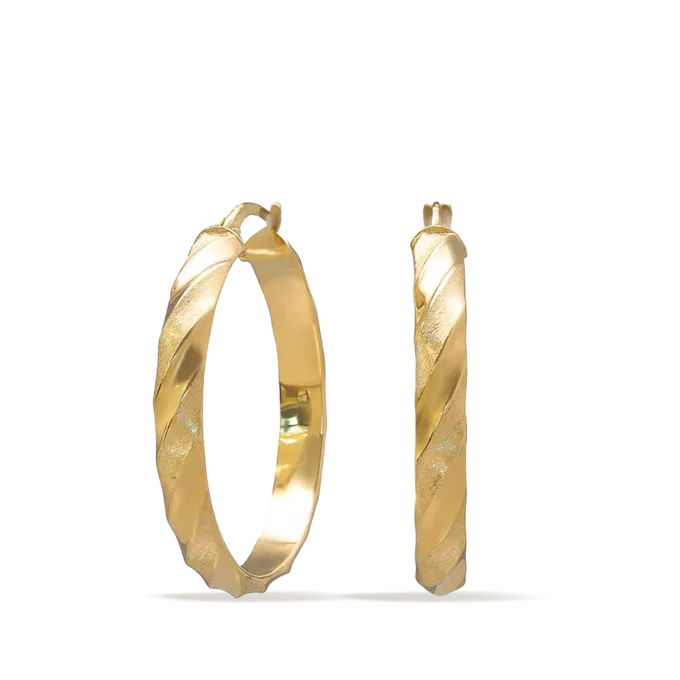 18k gold hoop earrings