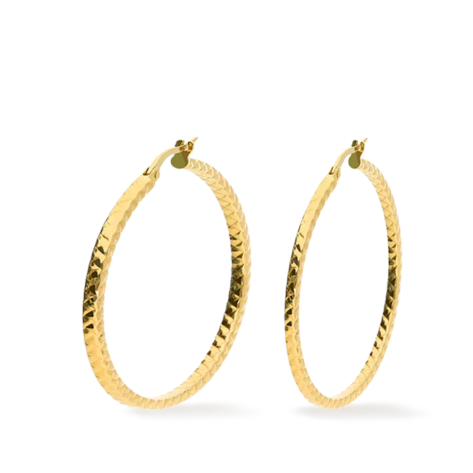 18k gold hoop earrings