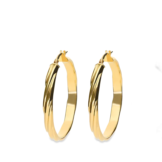 18k gold hoop earrings