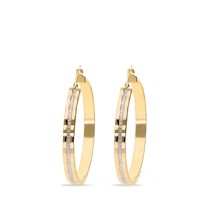 18k gold hoop earrings MONTE CARLO