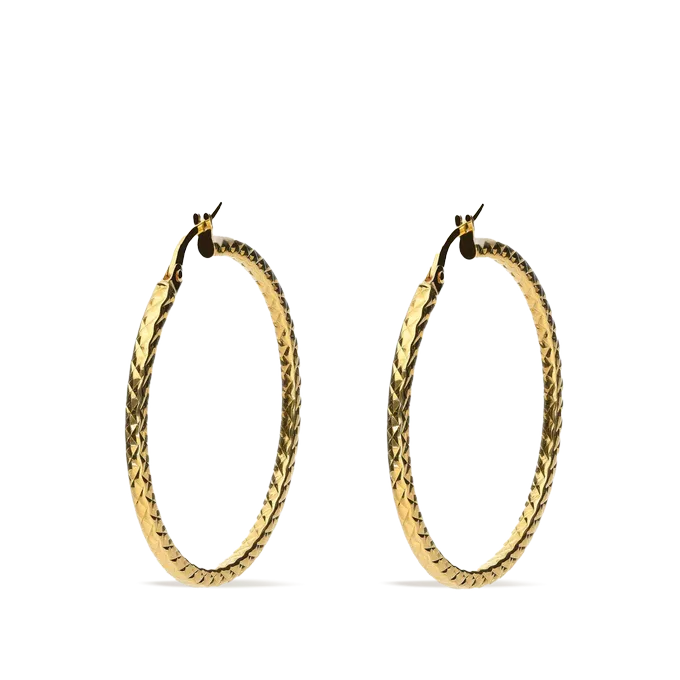 18k gold hoop earrings