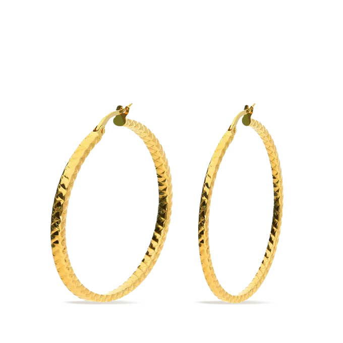 18k gold hoop earrings