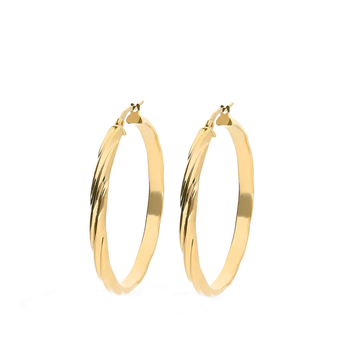 18k gold hoop earrings