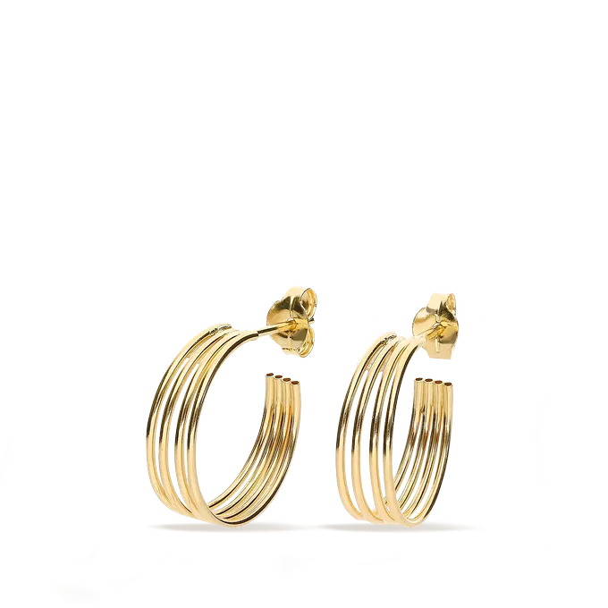 18k gold hoop earrings