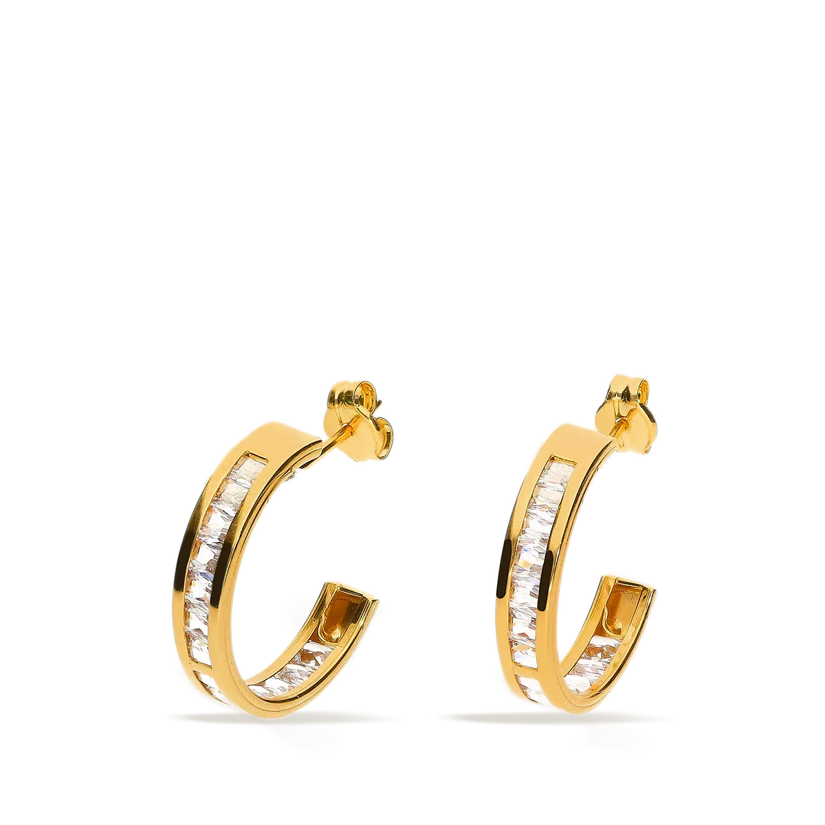 18k gold hoop earrings