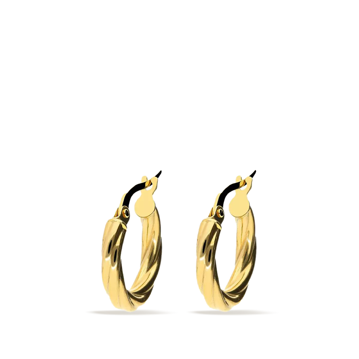 18k gold hoop earrings TWIST