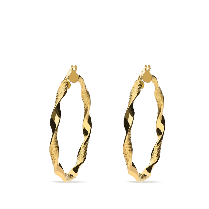 18k gold hoop earrings HELLENE