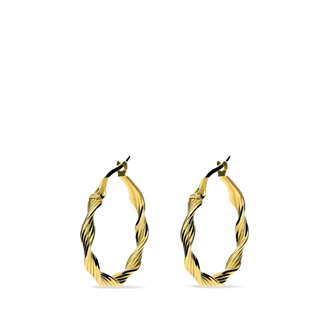 18k gold hoop earrings