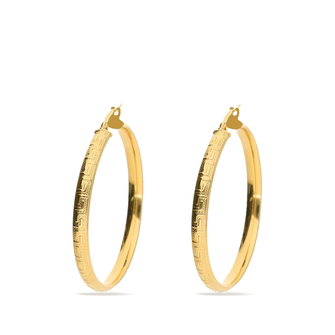 18k gold hoop earrings HELLENE