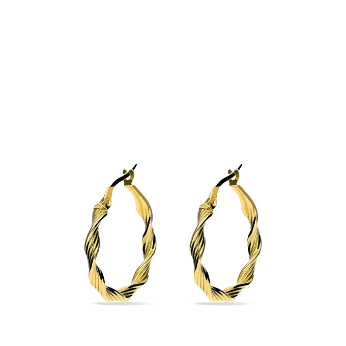 18k gold hoop earrings