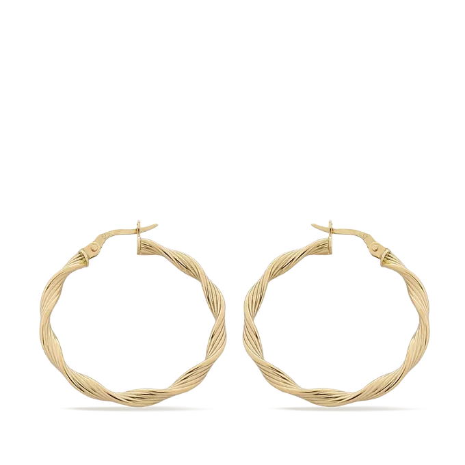 18k gold hoop earrings