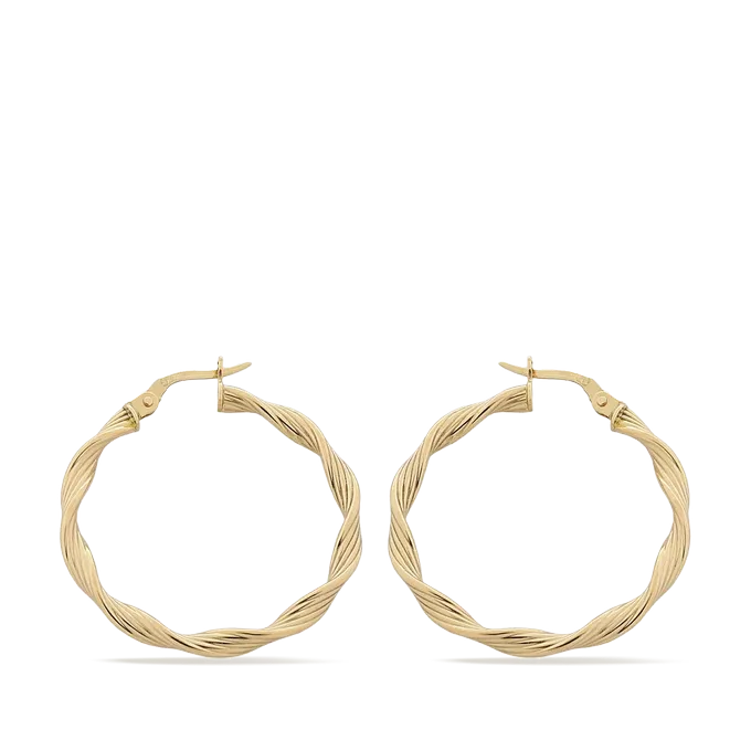 18k gold hoop earrings