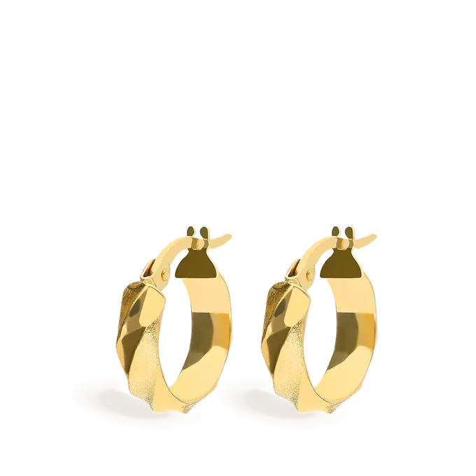 18k gold hoop earrings