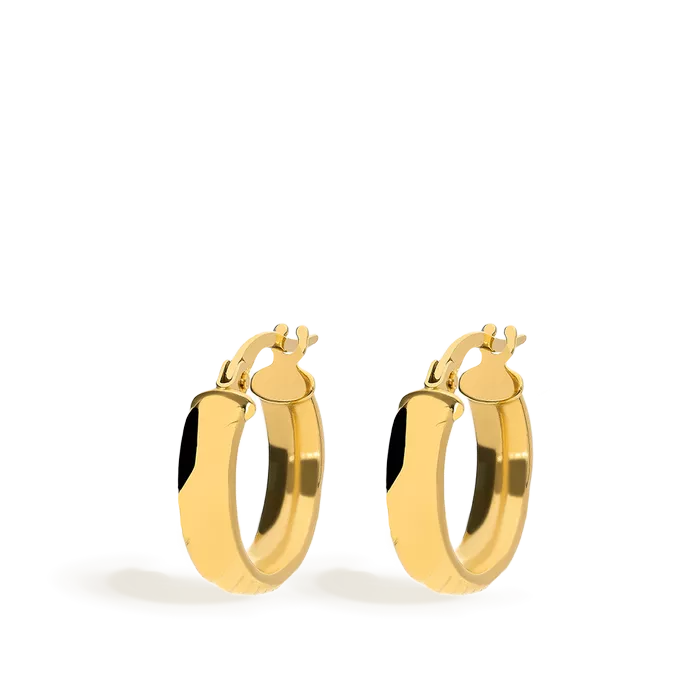 18k gold hoop earrings