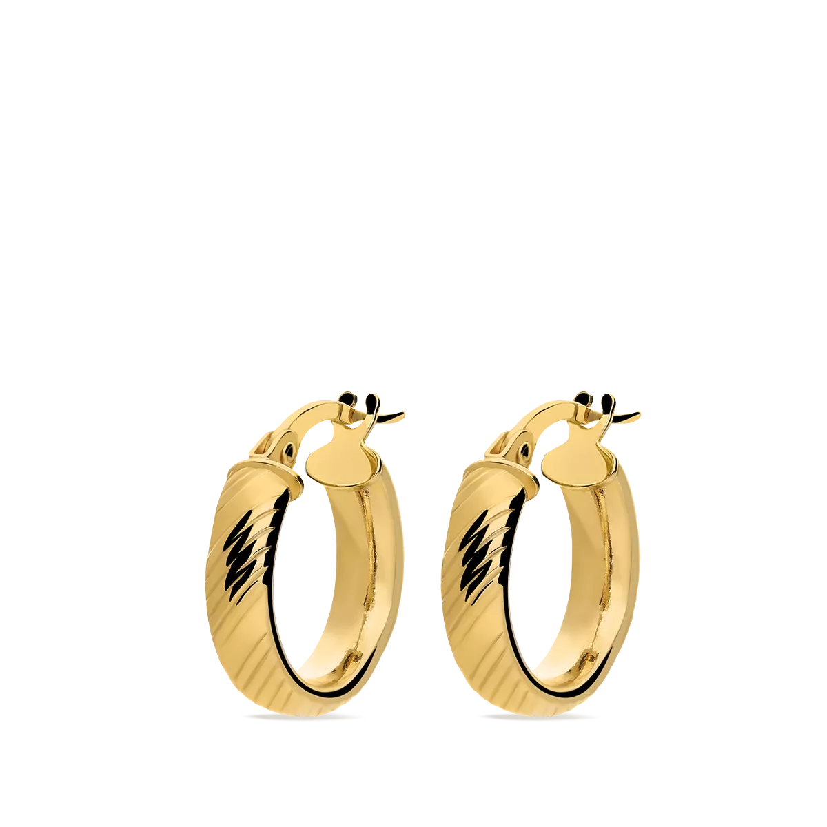 18k gold hoop earrings