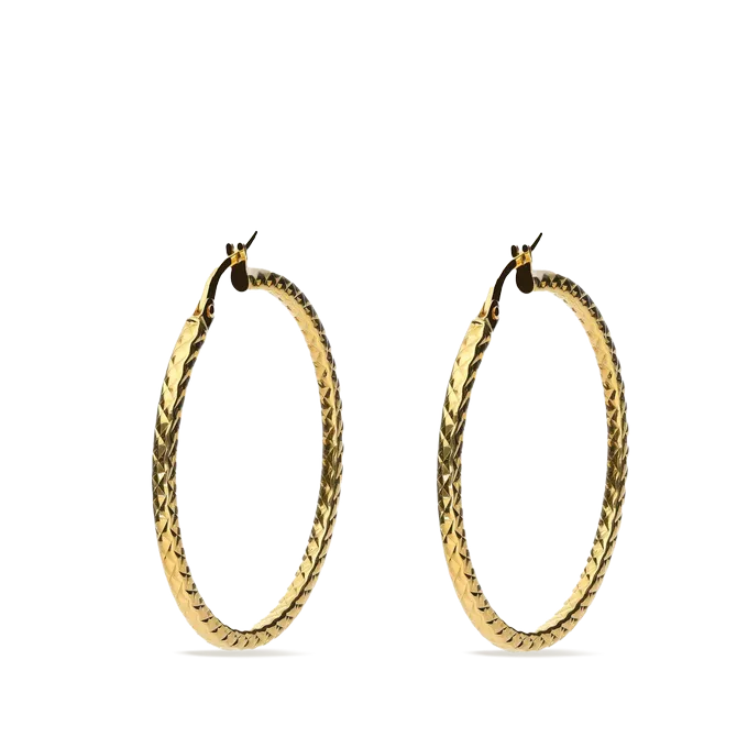 18k gold hoop earrings