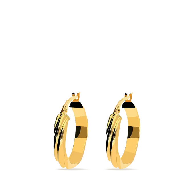 18k gold hoop earrings