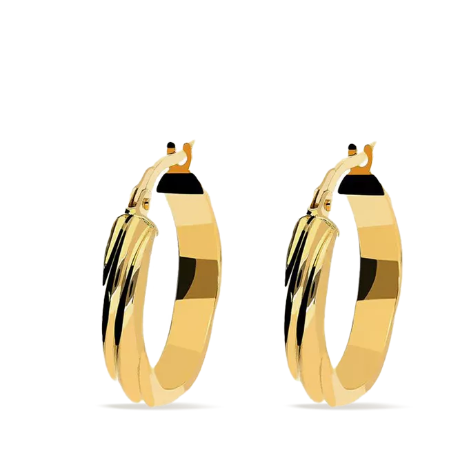 18k gold hoop earrings