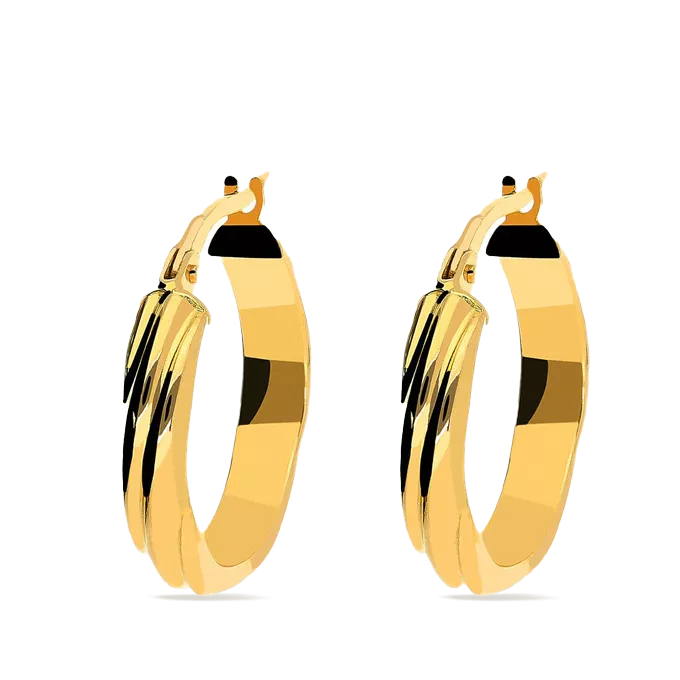 18k gold hoop earrings