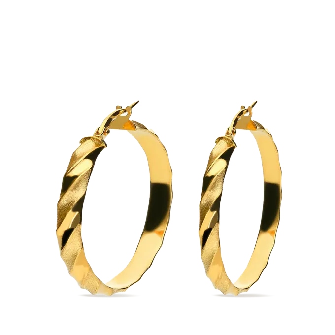 18k gold hoop earrings