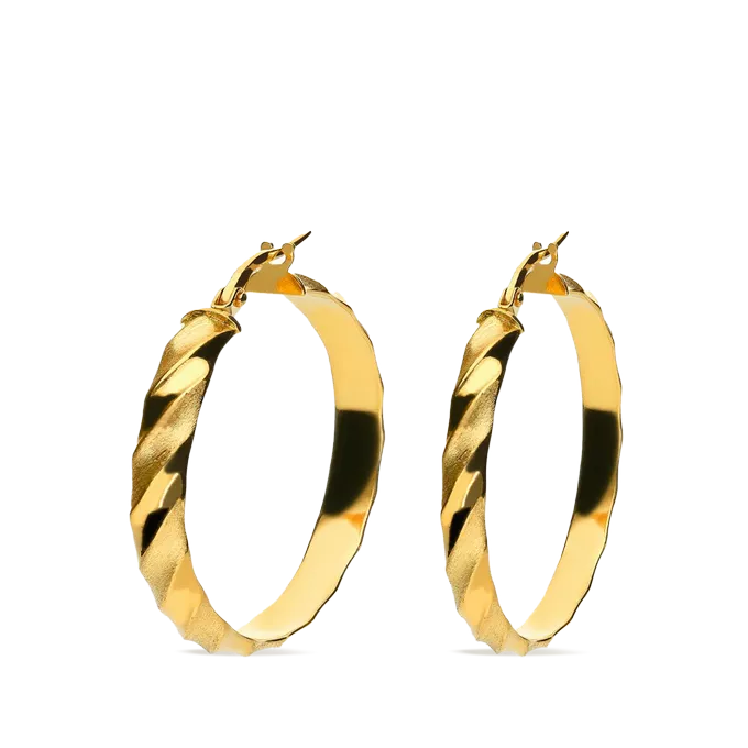 18k gold hoop earrings