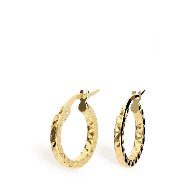 18k gold hoop earrings