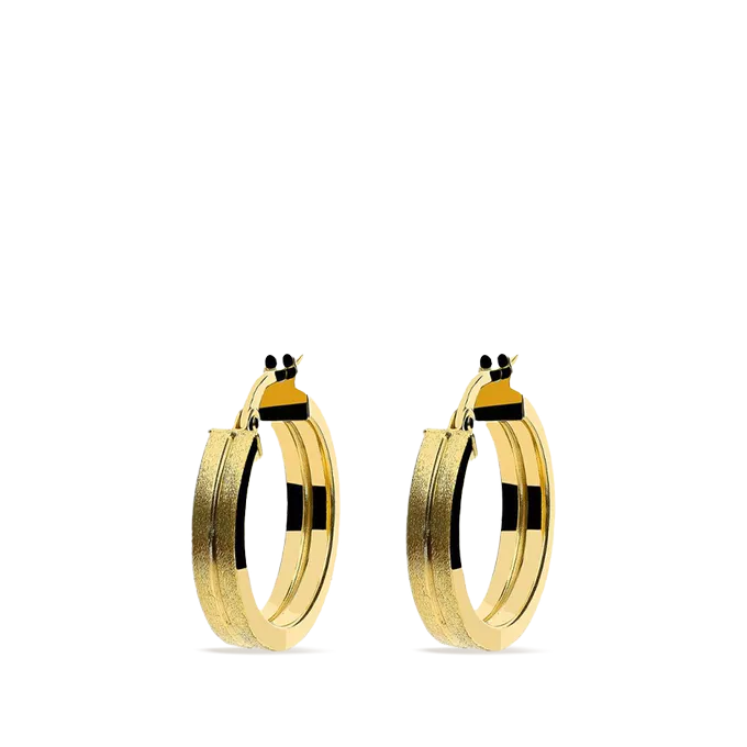 18k gold hoop earrings