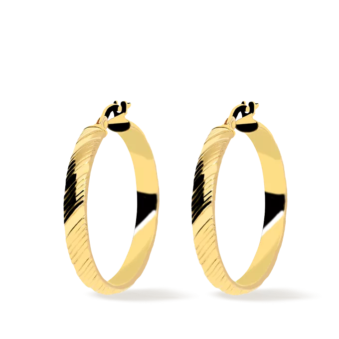 18k gold hoop earrings