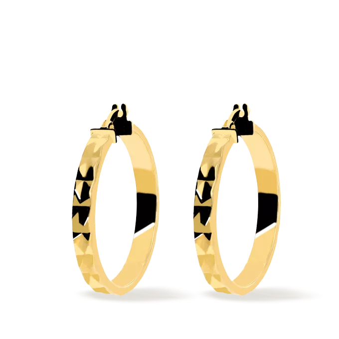 18k gold hoop earrings