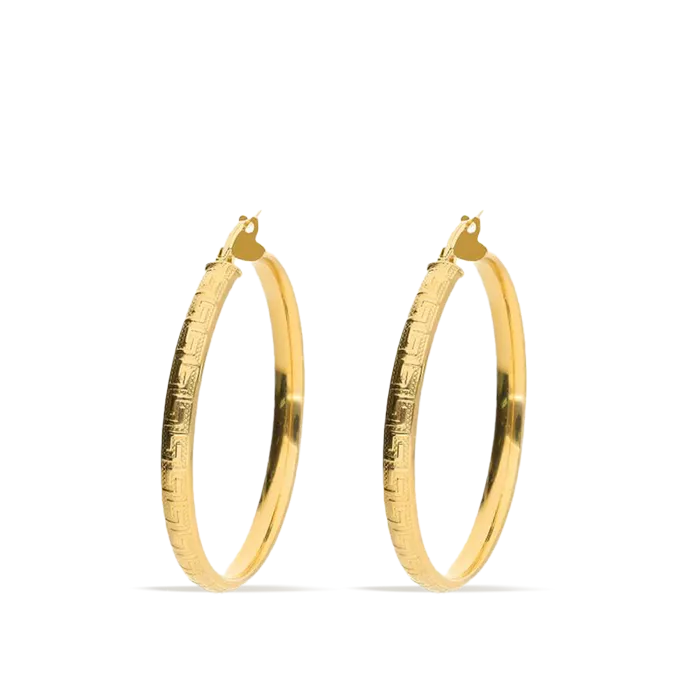 18k gold hoop earrings HELLENE