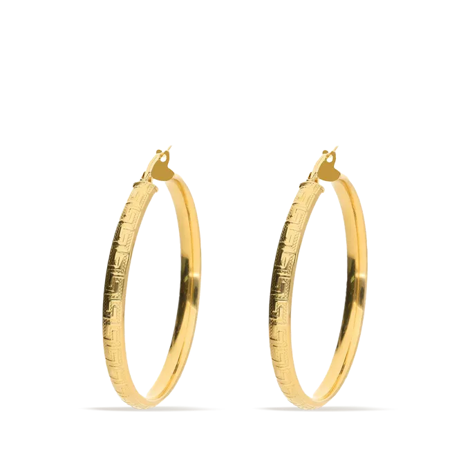 18k gold hoop earrings HELLENE