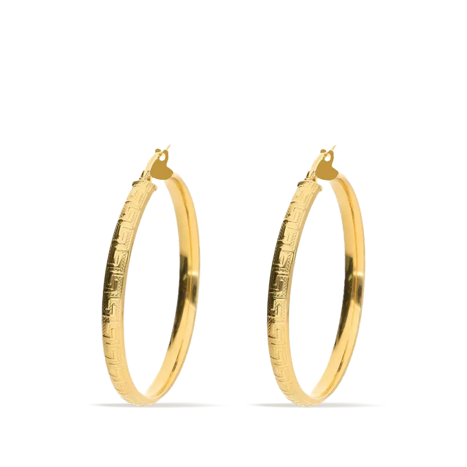 18k gold hoop earrings HELLENE