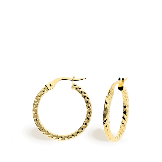 18k gold hoop earrings