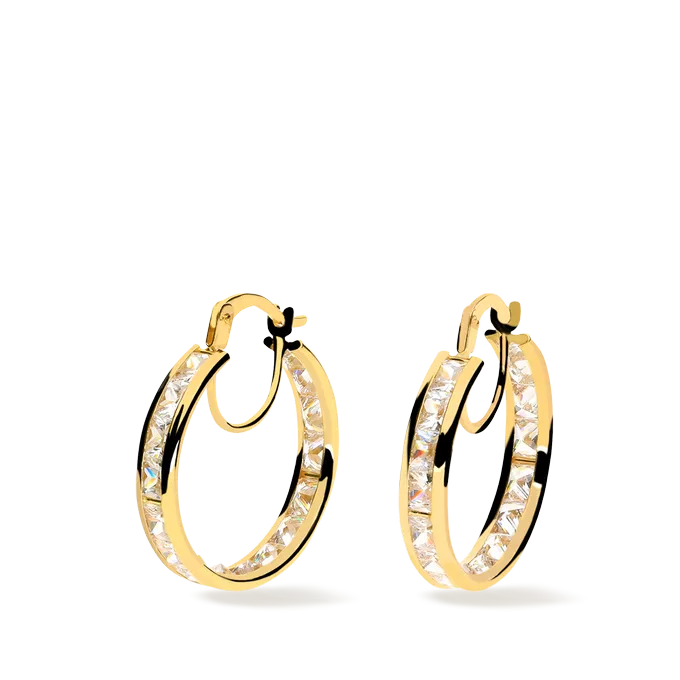 18k gold hoop earrings